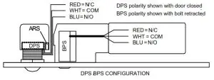 SDC 1490A Extra Narrow Concealed Mortise Bolt Lock Fail Safe - OPTIONAL DOOR POSITION SWITCH (