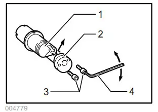 makita BJN160 Cordless Nibbler - Removing or installing the punch and die