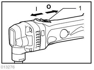 makita BJN160 Cordless Nibbler - Switch action
