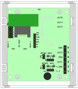PROTRONIX NLII-RH+T-IQRF Combined RH Temperature Sensor with IQRF - Electronic board controls and terminals