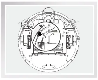 Robotic Vacuum Cleaner ZACO A6 - Maintenance clean cliff sensors
