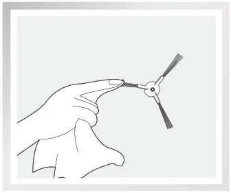 Robotic Vacuum Cleaner ZACO A6 - Maintenance clean the side brushes