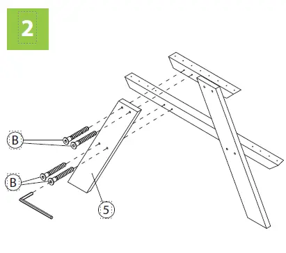 turtleplay TB0020000010 Wooden Kids Picnic Table fig 10