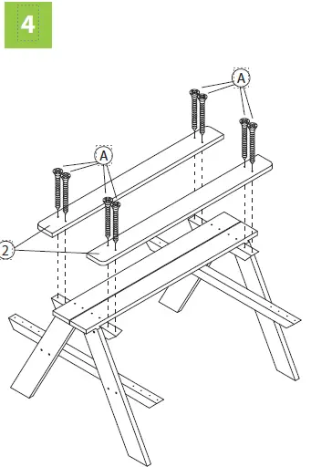 turtleplay TB0020000010 Wooden Kids Picnic Table fig 12
