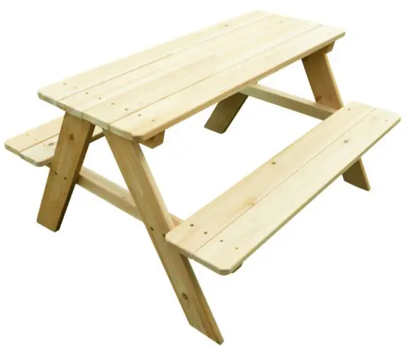 turtleplay TB0020000010 Wooden Kids Picnic Table