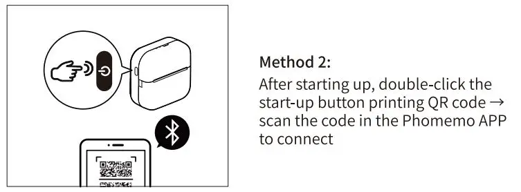 Phomemo M02X Mini Printer User Guide - App connection method