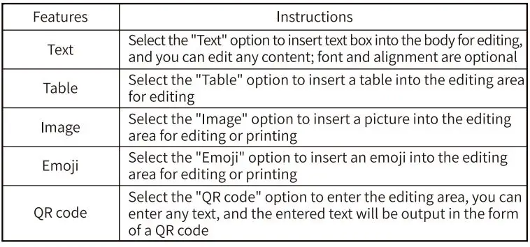 Phomemo M02X Mini Printer User Guide - Specific function operation guidelines