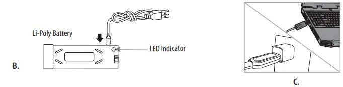 AMAX ASC-2400 HD Video Drone- CHARGING CORD
