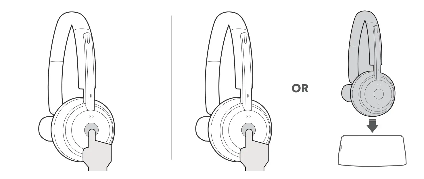 TAOTRONICS TT-BH101 Wireless Mono Headset - Power ON OFF