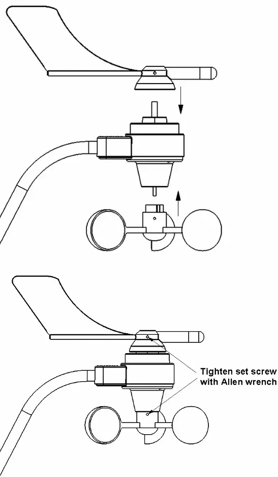 QUARK ELEC QK AS06 Anemometer Wind Speed and Angle Sensor- Wind Vane