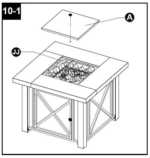 Hiland GSF-DGH Outdoor Gas Firepit-26