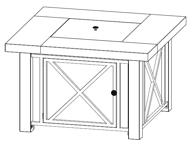 Hiland GSF-DGH Outdoor Gas Firepit