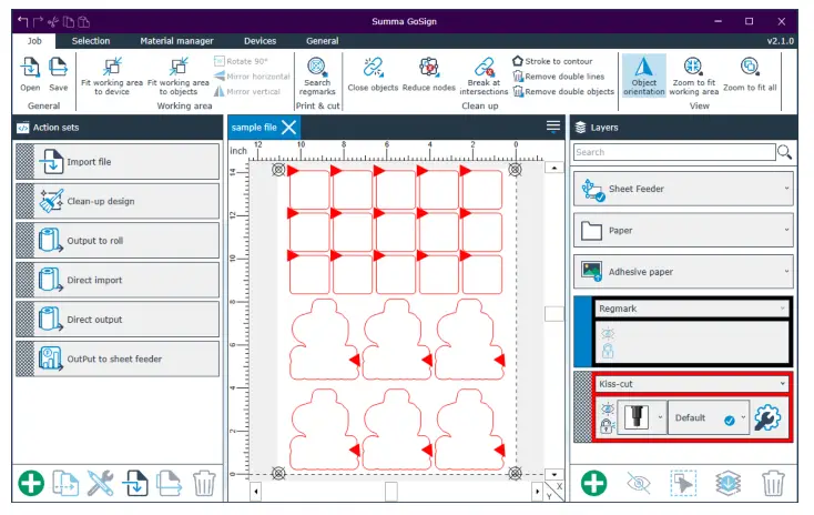 Summa TRAY ONE Sheet Feeder for Vinyl Cutters - Output the job