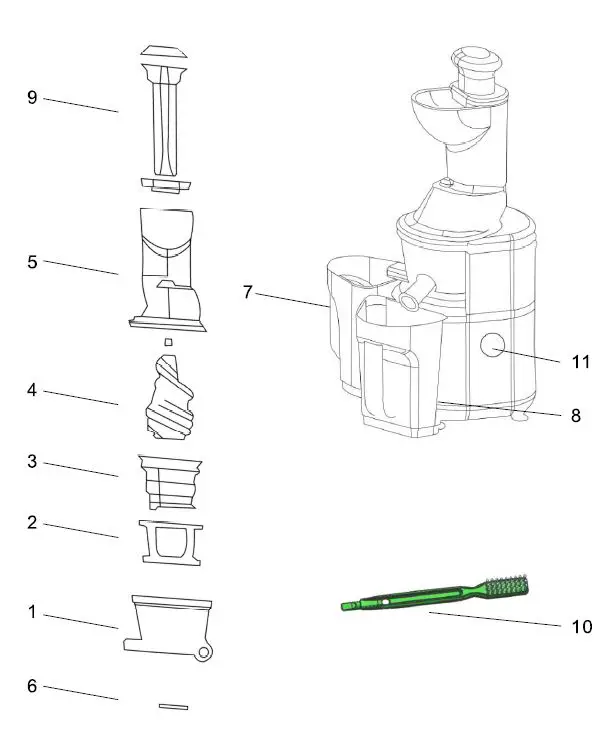 BLAUPUNKT SJV601 Slow Juice Instruction FIG 2