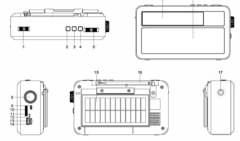 K K RX-BT168S Portable Radio Instruction FIG 1
