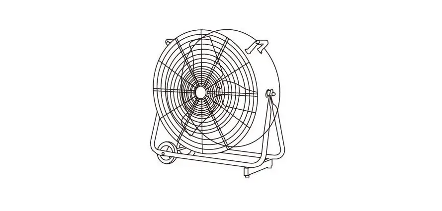 Vivosun X002f2juv7 24-inch Heavy Duty Floor Fan Instruction Manual