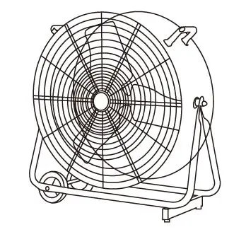 VIVOSUN X002F2JUV7 24-Inch Heavy Duty Floor Fan image