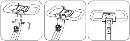 Installation of the LCD monitor and handle.