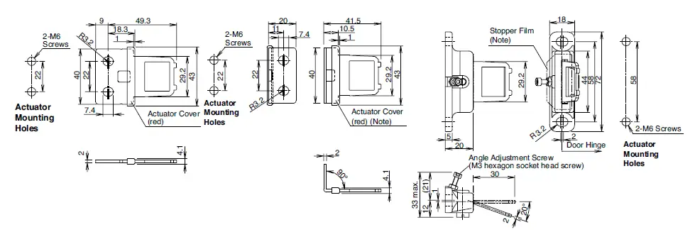 IDEC HS1C-P Interlock Plug Unit with Door Lock fig 5