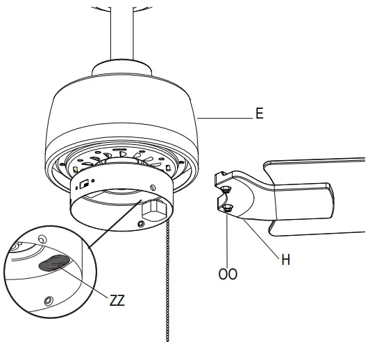 Fastening the blade assemblies to the motor