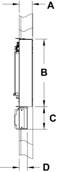 ELKAY LBWD06BKK Built in Filtered Water Dispenser - Critical Depth Dimensions