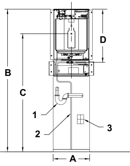 ELKAY LBWD06BKK Built in Filtered Water Dispenser - Mounting Height Dimensions