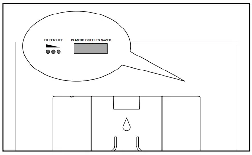 ELKAY LBWD06BKK Built in Filtered Water Dispenser - red ligh