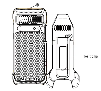 Install the belt clip