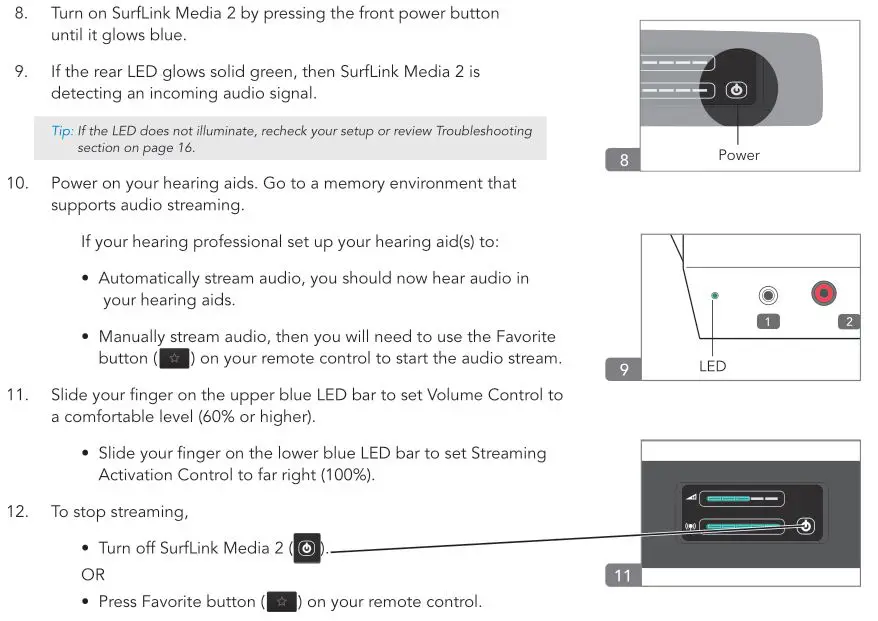 Starkey BKLT2822-08-EE-XX SurfLink Media 2 Stream Sound to Wireless Hearing Aids - Basic Use 3