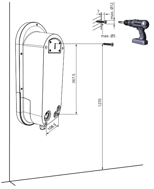 ENSTO One Home 3 6kW Charging Station - Wall mounting