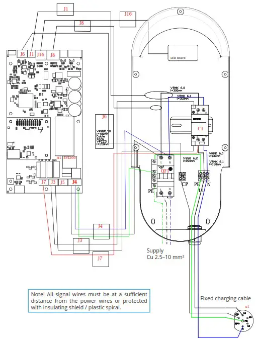 ENSTO One Home 3 6kW Charging Station - internal circuit example 3