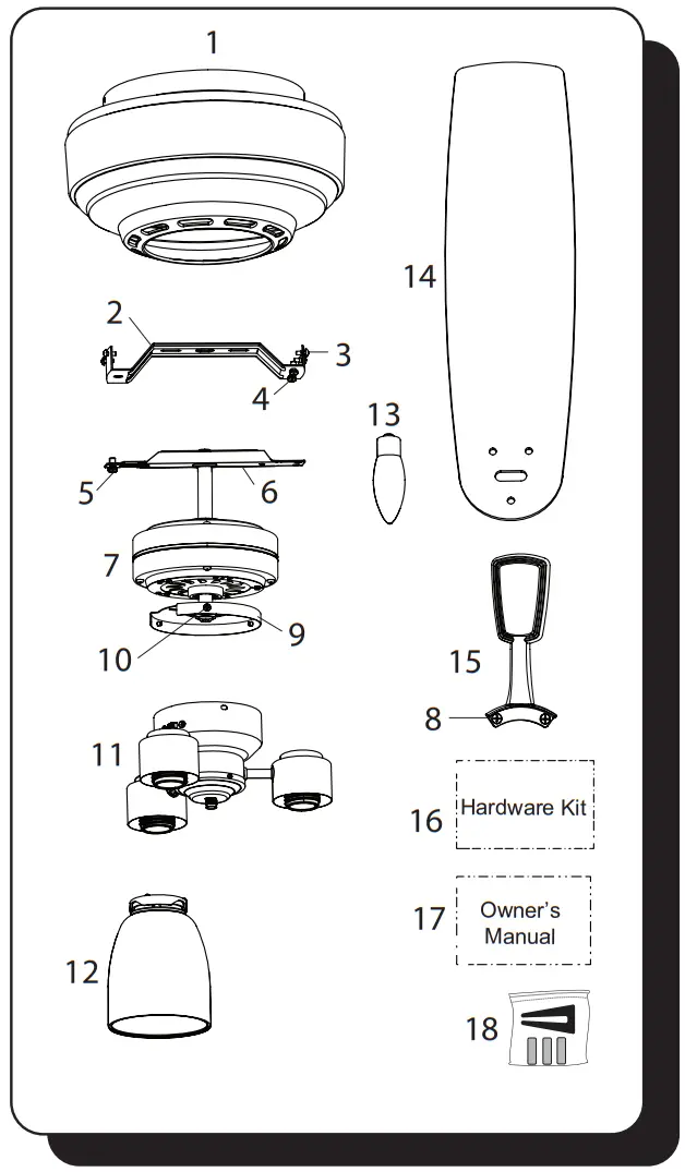 PROMINENCE HOME 51669 52 Inch Indoor Ceiling Fan - fig 19
