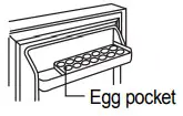 HITACHI R H290PUN7K Refrigerator - Egg pocket