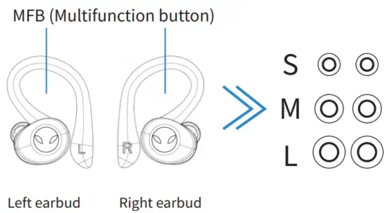 DZ STORM Power Q25 Pro Waterproof Wireless Sports Earbuds - MFB button