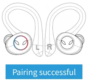 DZ STORM Power Q25 Pro Waterproof Wireless Sports Earbuds - Pairing successful