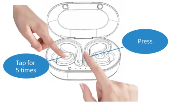 DZ STORM Power Q25 Pro Waterproof Wireless Sports Earbuds - pairing record