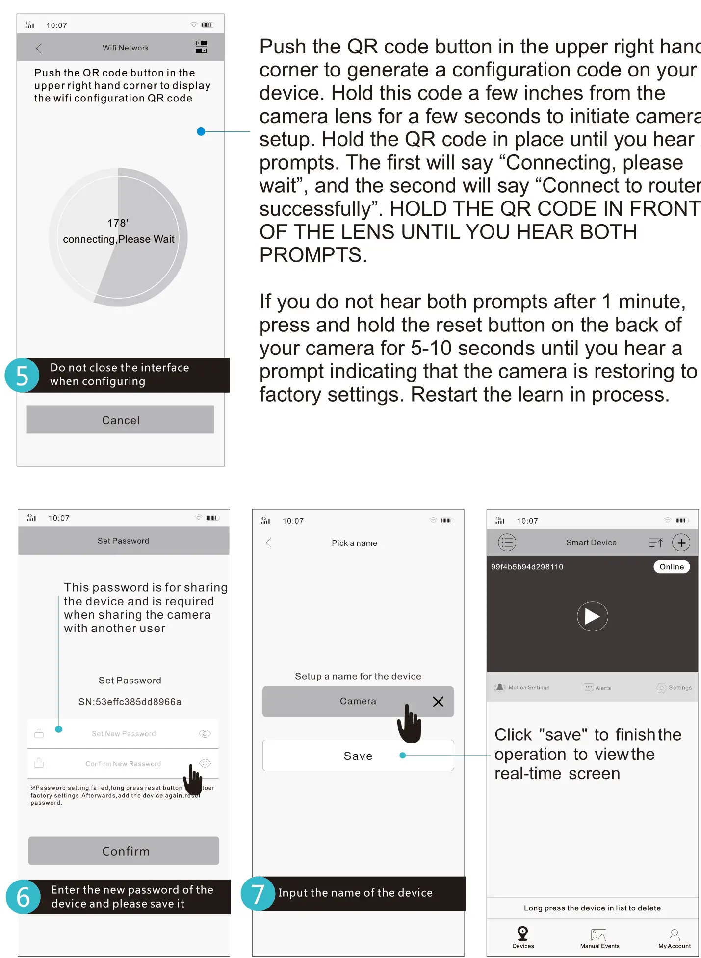 CRORZAR CZ-BP-CAM1 Wi-Fi Battery Camera - Configure network connection 2