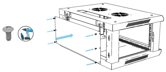Lanberg WF01 64 66 V2 Series 19 Inch Wall Mount Cabinets - Phillips screws