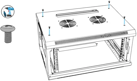 Lanberg WF01 64 66 V2 Series 19 Inch Wall Mount Cabinets - Phillips screws