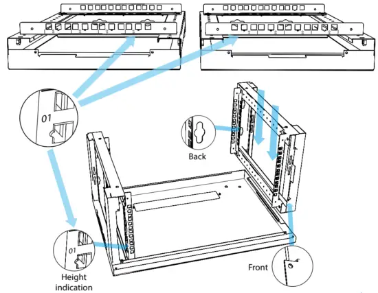 Lanberg WF01 64 66 V2 Series 19 Inch Wall Mount Cabinets - bottom cover