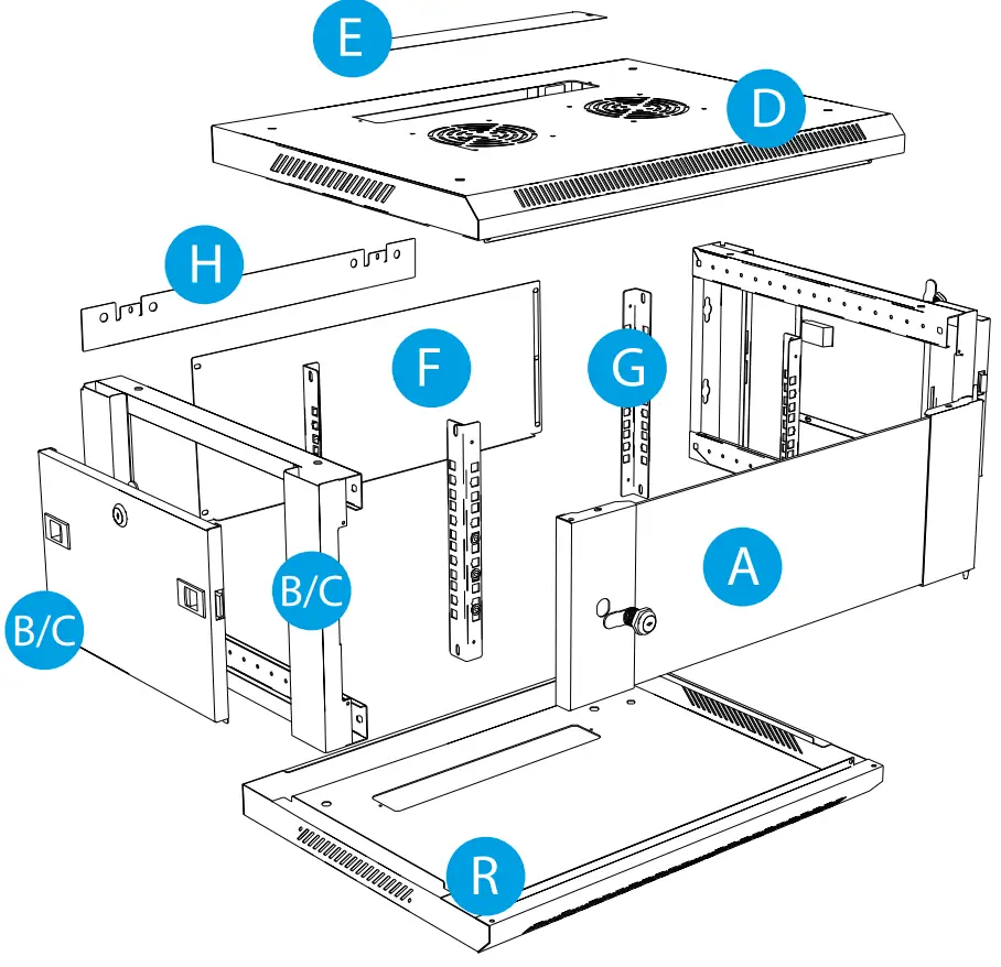 Lanberg WF01 64 66 V2 Series 19 Inch Wall Mount Cabinets - fig4