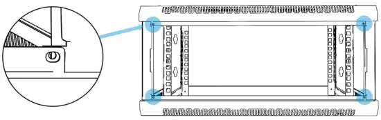 Lanberg WF01 64 66 V2 Series 19 Inch Wall Mount Cabinets - overlap