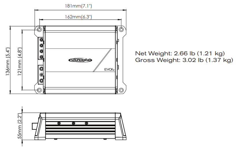 SounDigital 1200 2 Evox 2 Car Audio Amplifier-fig6