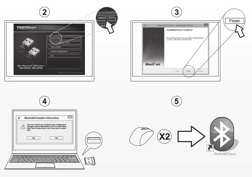 TRENDnet TBW 106UB Micro Bluetooth USB Adapter - fig