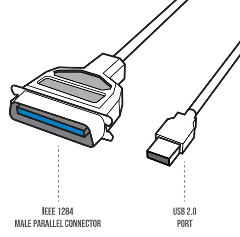 SABRENT-CB-CN36-USB-t--Parallel-IEEE1284-Printer-Cable-Adapter-FIG-1