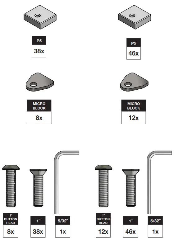 Room Board 60W Henry Table - INCLUDED PARTS1