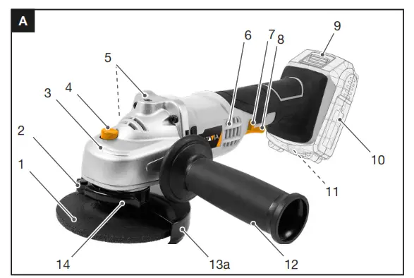 BATAVIA BT-CAG001 Cordless Angle Grinder - 1