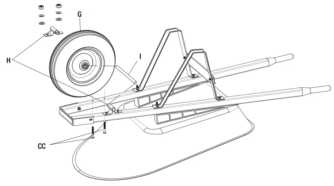 Anvil 4CU 4 Cu Ft Poly Tray Wheelbarrow - Fig 10