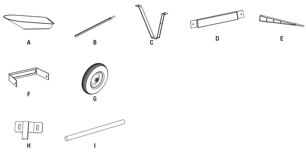 Anvil 4CU 4 Cu Ft Poly Tray Wheelbarrow - Fig 3
