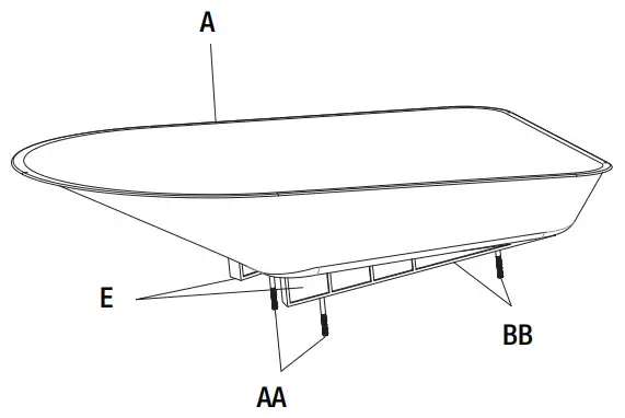 Anvil 4CU 4 Cu Ft Poly Tray Wheelbarrow - Fig 4
